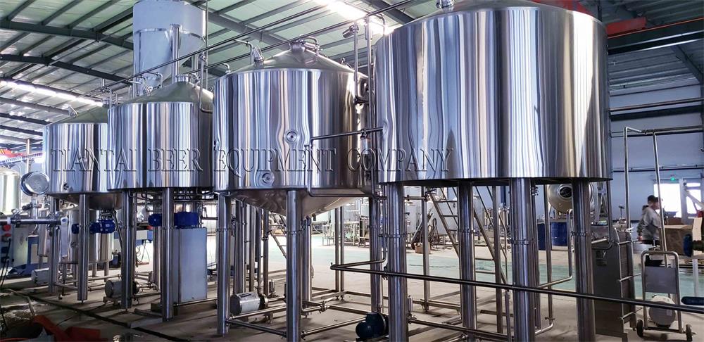 Korea 3000L four vessel brewery with PLC control